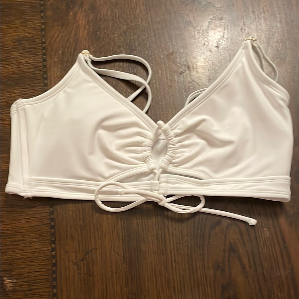 White Strappy Bikini Top